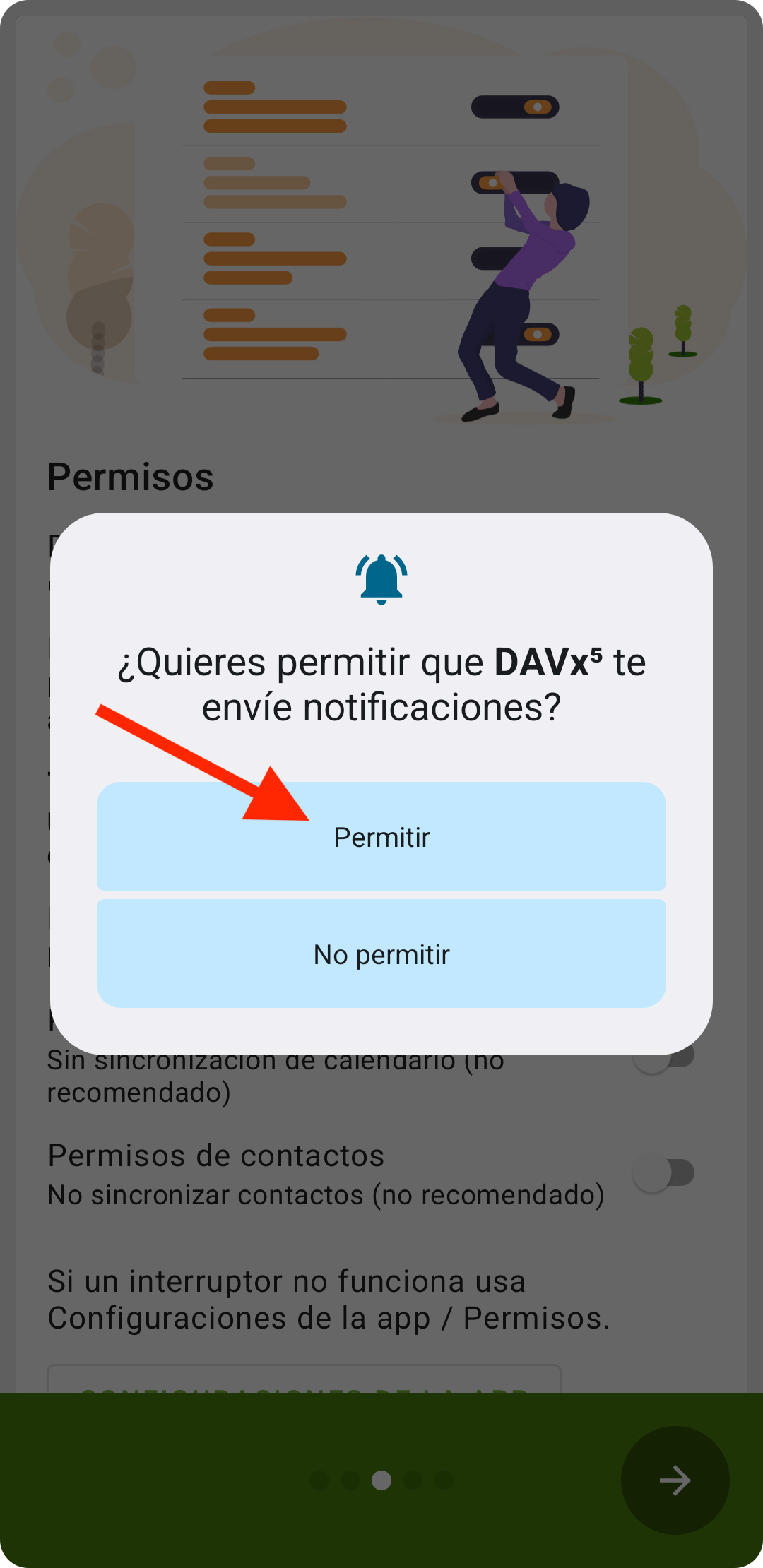 Configurar calendario y contactos Android