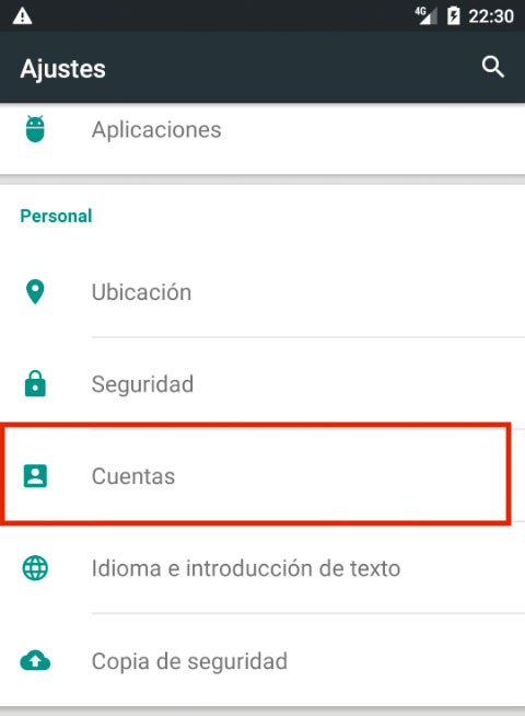 Configurar correo en Android