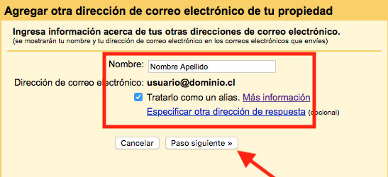 Asociar Afro Mail con Gmail