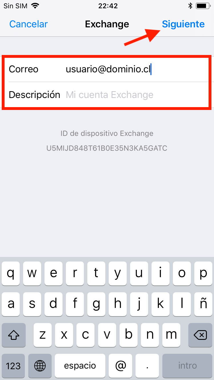 Configurar Correo en iOS