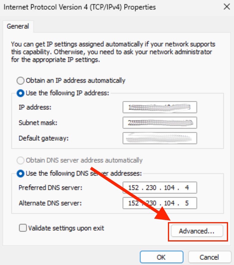 IP adicional Windows