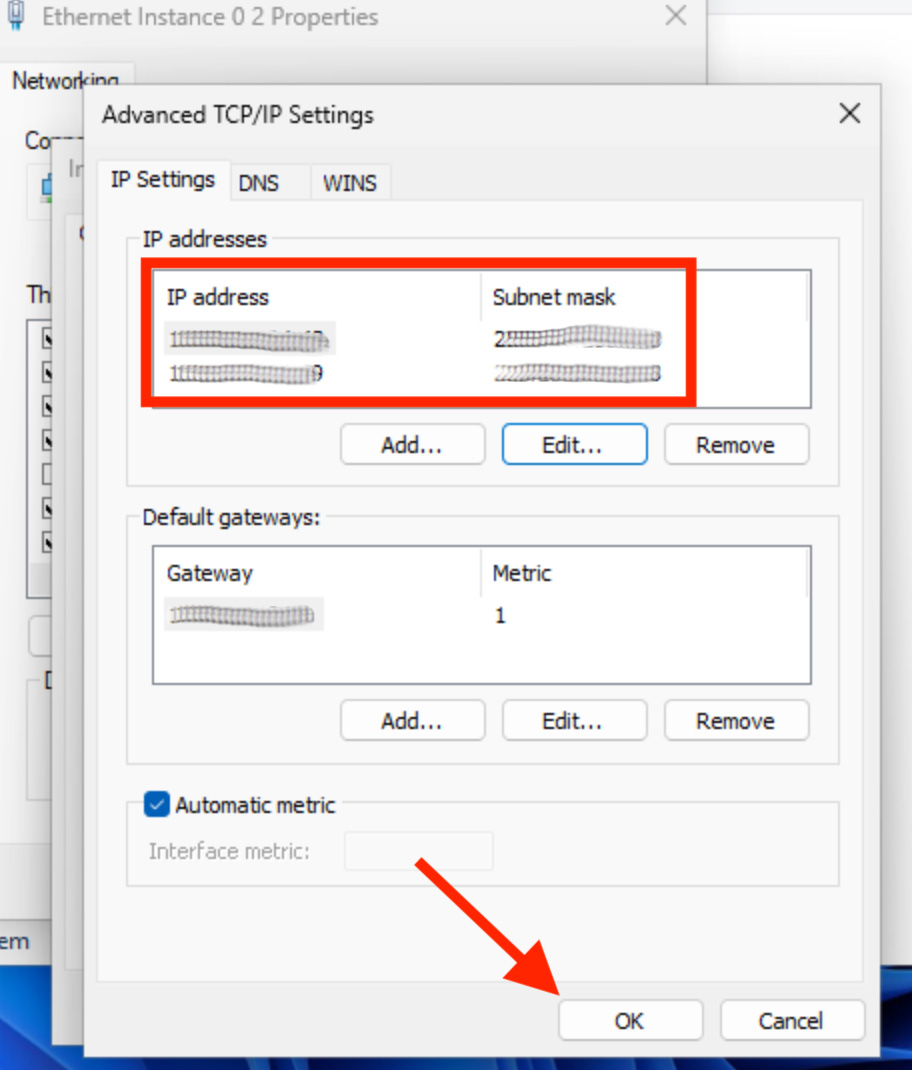 IP adicional Windows