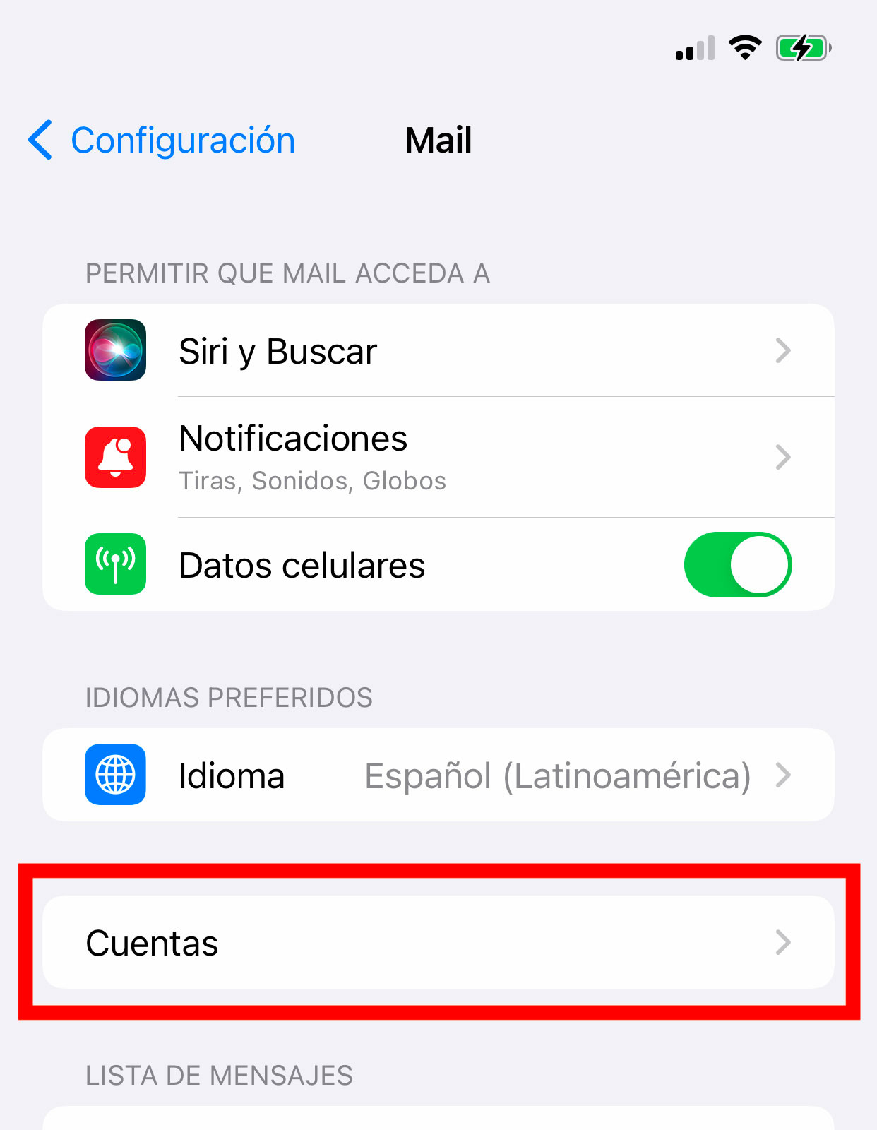 Configurar Correo en iOS