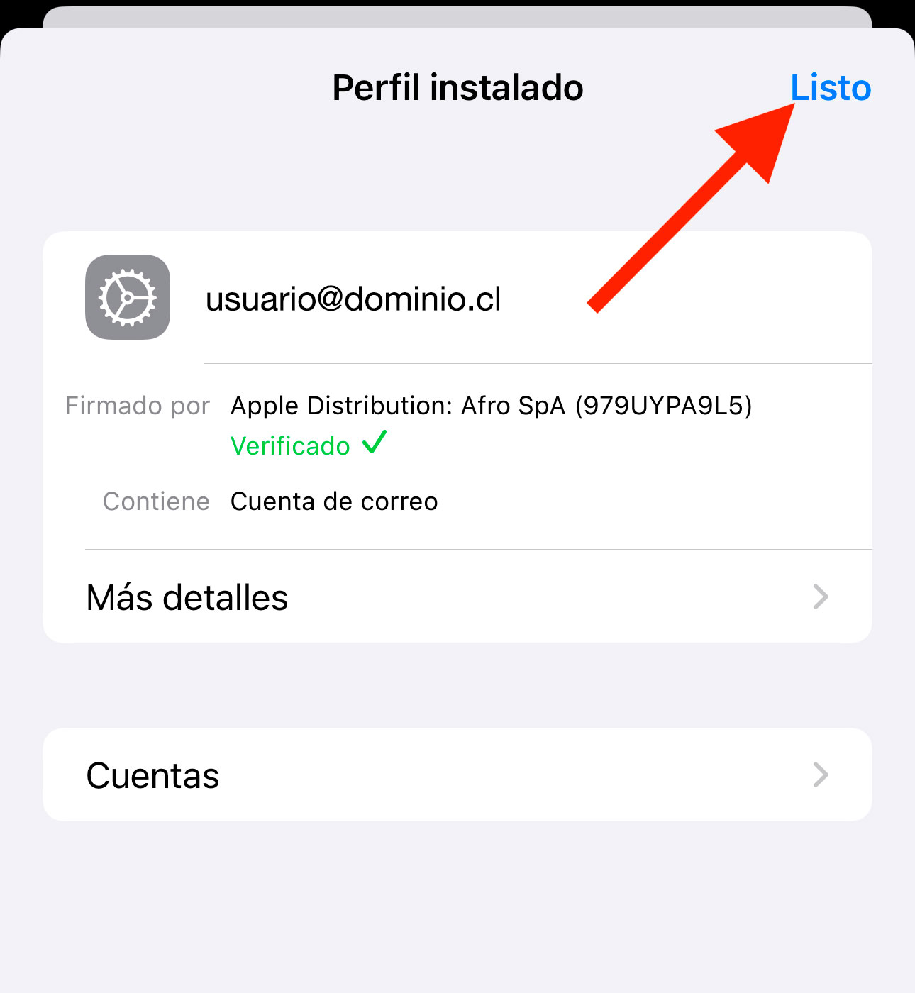 Configurar Correo en iOS